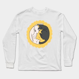 Ying Yang cats in the sun Long Sleeve T-Shirt